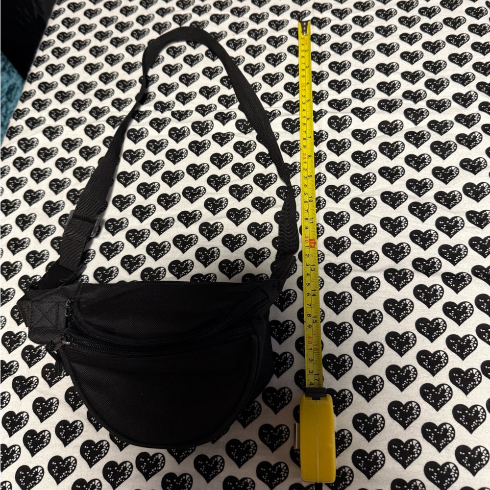 Dalix Black Crossbody Fanny Pack #66/12tt - Picture 8 of 8